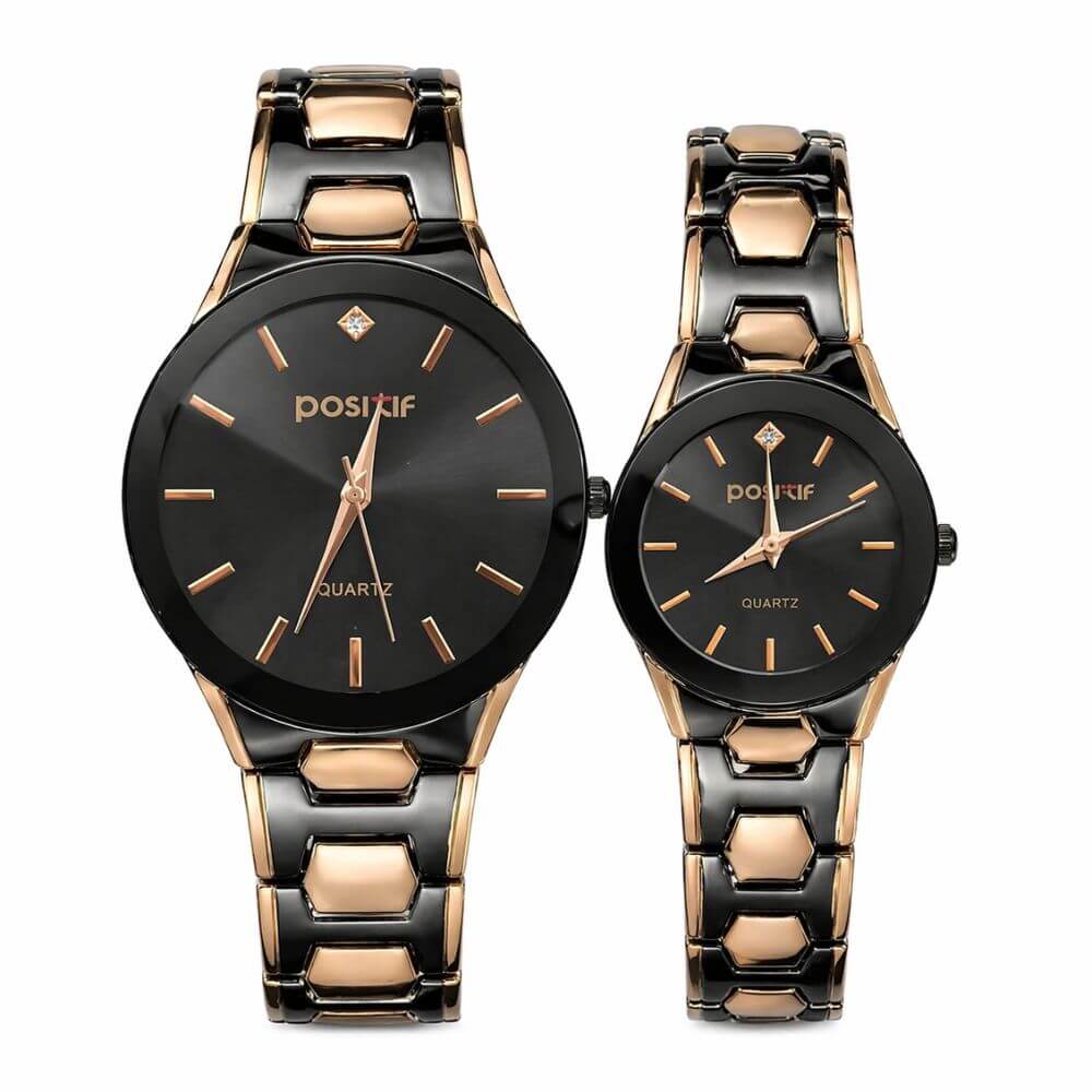 Black Rose Couple Watch